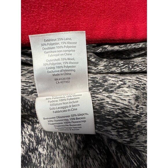 Soia & Kyo - Jenna Slim-Fit Wool Coat in Crimson Size L - Picture 12 of 13